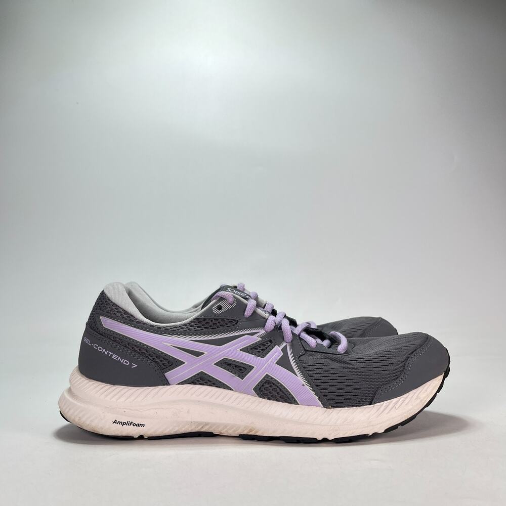 ASICS Gel-Contend 7 Gray Purple Running Shoes Sneakers 1012A911 Women's Size 10